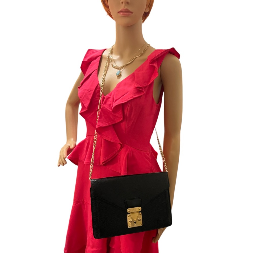 #20 LOUIS VUITTON EPI LEATHER CLUTCH/CROSSBODY BAG - Picture 2 of 15